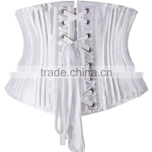 Women Short Double Steel Boned Waist Slimming Satin Waist Trainer thumbnail-5