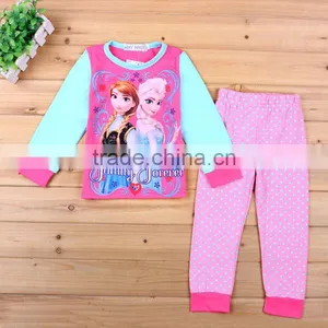High Quality New Fashion Baby Clothes Wholesale Cotton Pajamas Printing for Girls Custom Kids Sleepwear thumbnail-4