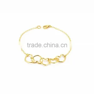 Gold Plated Design Heart Bracelet thumbnail-1