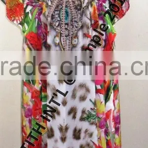 KNEE LENGTH DIGITAL PRINT KAFTAN thumbnail-1