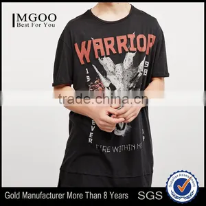 2017 Short Sleeve Custom Screen Printing Tshirts OEM Black Game Team's Apparel Round Neck Cotton T-shirts thumbnail-1