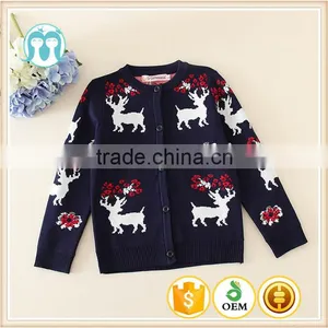 Girls Sika Deer Pattern Cardigans/ New Fashion 2015 Korean Style Children Cardigan Tops Kids Clothes Girls Long Sleeve CS151014 thumbnail-1