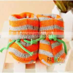 Wholesale Winter Baby Kids Knitted Shoes Stripes Cotton Cute Shoes thumbnail-4