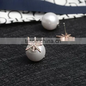 Zm53250a Wholesale Jewelry Pearl Stud Earrings White Pearl Stud Earrings thumbnail-3