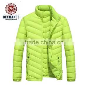 H1016 Mens Winter Down Coat Stand Collar Jacket Quilted Ultralight Down Jacket thumbnail-4