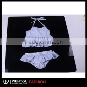 Latest Wholesale Cute Girls Seersucker Swimsuit thumbnail-3