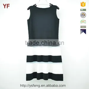 Stripe Elegant Long Custom Fashion Latest Dress Designs thumbnail-1