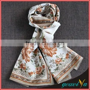 Twill Printing Silk Hot Hijab Sexy Women Trendy Scarf thumbnail-1