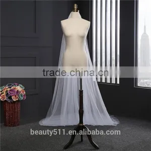2017 Wholesale New Grance Long Lace Bridal Wedding Veil Tulle thumbnail-1
