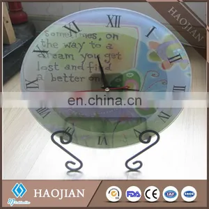 Sublimation White Coating Tempered Glass Clock thumbnail-1