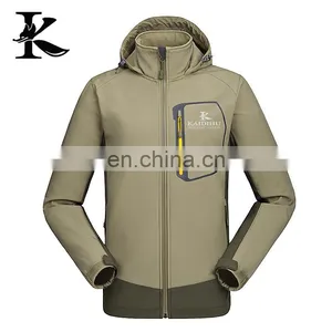 OEM Service Outdoor Mens Hooded Waterproof Softshell Jacket thumbnail-1