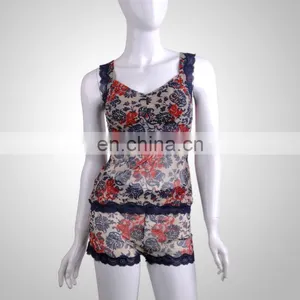 HOT Sale Flower Design Transparent Style Young Lady Boyshort Lace Panties thumbnail-2