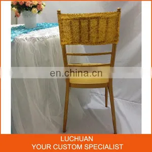 Hot Sale Luxury Fashion Golden Sequin Gold Chair Sashes thumbnail-2