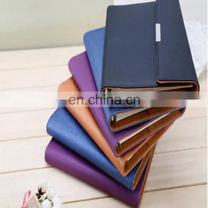 Factory Cheap Price Custom Wallet Shape Design Leather Pocketbook/notebook Printing With Pen thumbnail-1
