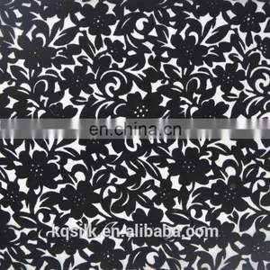 Plain/solid Color Burnout Silk Rayon Velvet Fabric With Hollow Out Pattern thumbnail-1