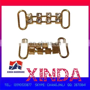 30 x 12mm Shinny Brass Rhinestone Metal Plate of High Quality, Best Decoration for Shoes & Garment thumbnail-1