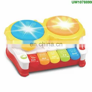 Baby Toy Drum, Musical Learning Drum With Flashing LED Lights Electronic Education Toys for Toddlers Early Development thumbnail-3