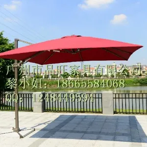 Swimming Pool Outdoor Banana Umbrella Brushed 9 Fee Low maintenance thumbnail-1