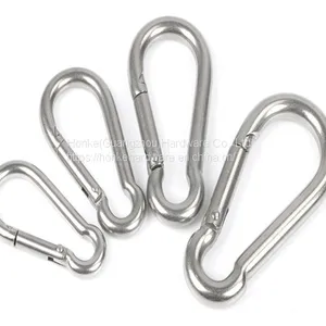 High Polished Metal Carabiner Hook Spring Snap Hook With Screw Lock thumbnail-1