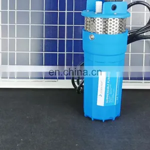 High Pressure Solar Powered Submersible Deep Well Water Pump 24V thumbnail-1