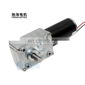 ChiHai Motor CHW-GW4058-3162 DC12V 24V Powerful Turbo Worm Geared Motor Type-D Shaft High Power Reversed Low Speed Worm Motor thumbnail-1