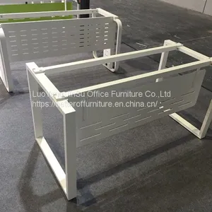 2 Person Face to Face Steel Frame and Wooden Top Office Desk 1200x1200 1400x1400mm thumbnail-1