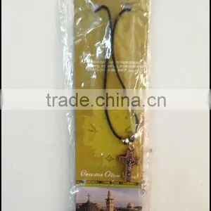 Jerusalem Wood Crucifix Necklace thumbnail-1
