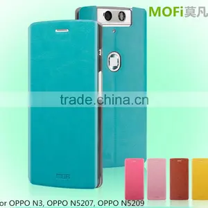 MOFi Case Celular Leather Housing for OPPO N3 N5207, Mobile Phone Coque Flip Back Cover for OPPO N5209 thumbnail-1