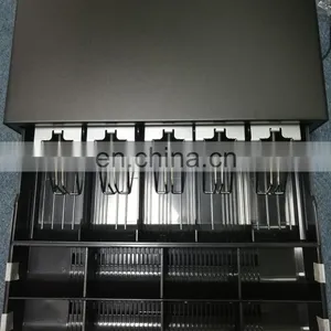 Automatic Trigger Smart Electronic Flip Top Mini Pos Cash Drawer 5 Bill Holders+8 Coins Holders Cash Tray Till thumbnail-3
