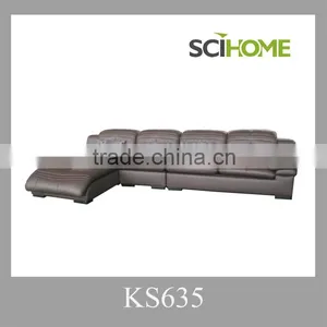Big Size L-shape Sectional Leather Sofa Cheap Leather Sofa Set Leather Sofa in Poland thumbnail-1
