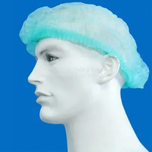 OEM Colors Strip Clip Cap Bouffant Head Cover Hair Net Blue Hospital Nursing Surgical Doctor Cap thumbnail-1
