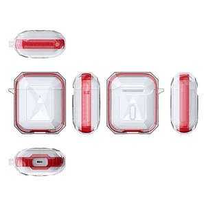 Hot Sale Led Visible Tpu Transparent Clear Case With Keychain For Airpods 1 2 Wireless Charging Case thumbnail-5