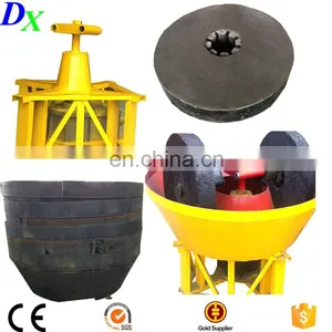 Double Rollers Vertical 1200 Wet Pan Mill Gold Grinding Machine thumbnail-3