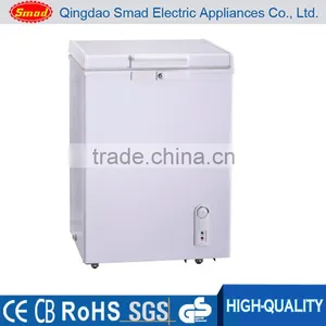 Portable Top Open Solid Door Deep Chest Chiller Freezer With Wheels thumbnail-3