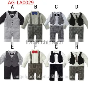 Long Sleeve Gentleman Rompers and Baby Bodysuit Custom Print AG-LA0029 thumbnail-1