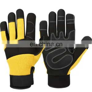 High Quality Heavy Machinery Anti Cutting Impact Work Safety Leather Gloves thumbnail-1