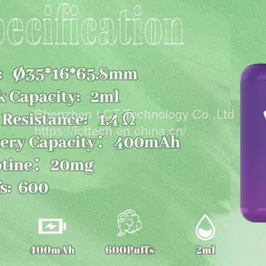 VASY Brand Vaporizing Tank MOD Vape With 15 Available Favors thumbnail-3