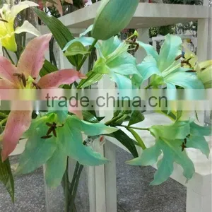 Wholesale Green Artificial Lily Bouquet thumbnail-1