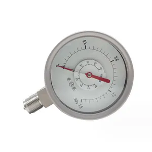 Double Tube Double Needle Differential Pressure Gauge 100mm Pressure Gauge thumbnail-4