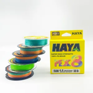HAYA X8 150m Braided Fishing Lines Never Fade Strong PE Line Smooth Fishing Line Angling Supply Wear thumbnail-1