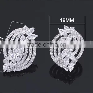 New Model China Wholesale Rhodium Plated Cubic Zirconia Bridal Indian Jewelry Set thumbnail-5