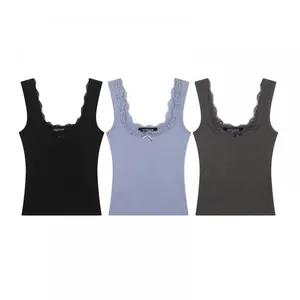 European Style Women's Multi-color Dress With Lace Trim and Wide Strapless Short-sleeved Top for Women thumbnail-4