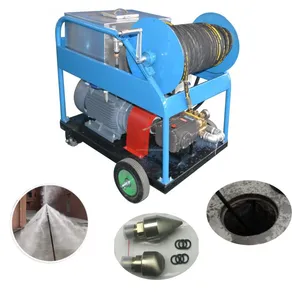 Manufacturer's New 200bar Electric Gasoline Sewer Jetter High-Pressure Water Jet Sewer Cleaning Machine Ready for Shipping thumbnail-1