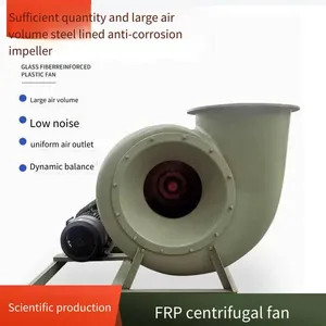 Centrifugal Ventilation Fan for Waste Gas Treatment, Anti-corrosion Fiberglass Centrifugal Induced Draft Fan, Low Failure Rate, Suitable for Outdoor Installation thumbnail-3