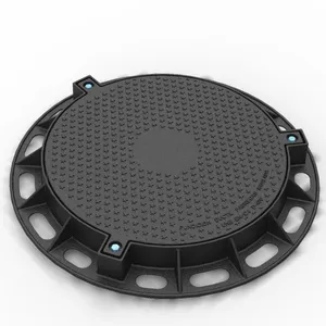 China Jingdong High Quality Ductile Iron Manhole Cover C250 D400 Heavy Duty Black Customized Size for Road Safety thumbnail-4