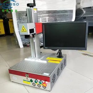 Metal Portable Deep Engraving Equipment Printing MOPA Fiber Laser Marking HengSo Machine thumbnail-1