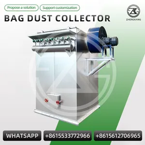 Aggregat-Zerkleinerungsanlage Pulsstrahl-Beutelfilter Staubabscheider Industrielle Beutelfilter-Staubkontrollausrüstung OEM ODM thumbnail-1