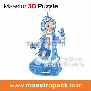7PCS New Year Ornament 3d Puzzle Christmas Princess thumbnail-1