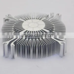 Round Aluminum Extruded Heatsink for LED Lamp thumbnail-1