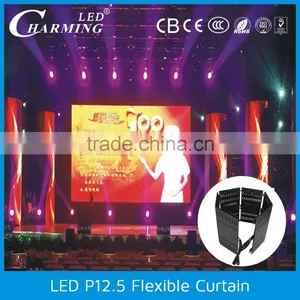 2016 Black Stage Decoration/Back Ground Decoration Flexible LED Curtains for Wedding Party thumbnail-5